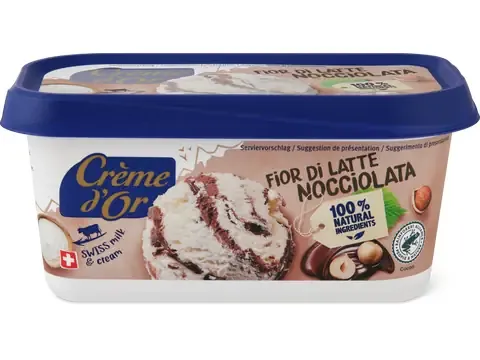 Crème d'or · Glacée · Fior di Latte Nocciolata 500ml