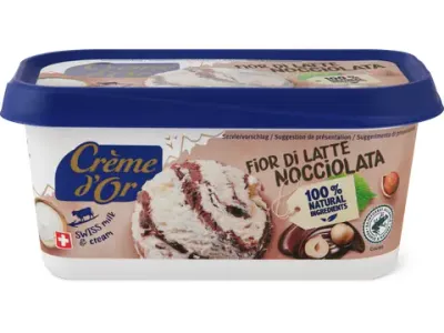 Crème d'or · Glacée · Fior di Latte Nocciolata 500ml