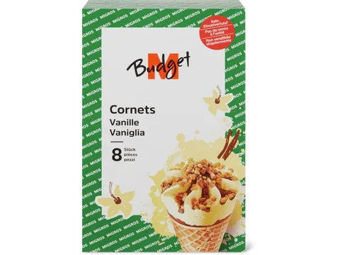 M-Budget · Cornets · Vanille 8x120ml