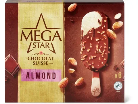 MegaStar · Glace en bâtonnets · Almond 6x120ml