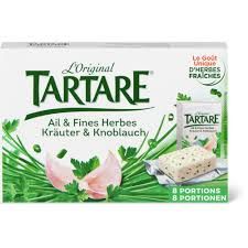 Tartare · Fromage frais · Ail &amp; fines herbes 8 portions 128g