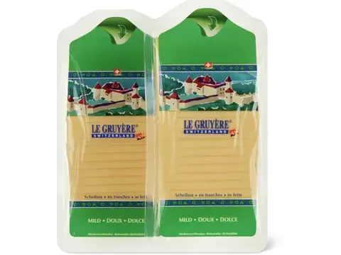 Gruyère · Fromage à pâte dure · en tranches 2 x 150g