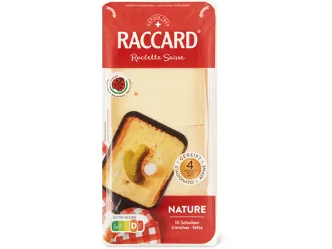 Raccard · Raclette · IP-SUISSE, Nature, en tranches 100 g