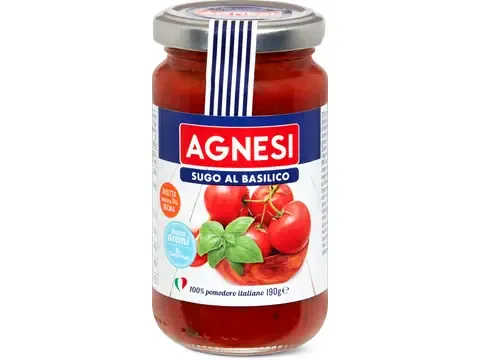 Agnesi · Sugo al basilico 190g
