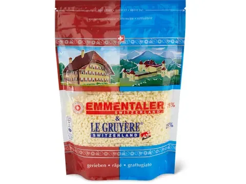 Fromage râpé · Emmental et Gruyère 250g