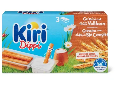 Kiri · Fromage à tartiner Dippi · avec grissini de blé complet 105g