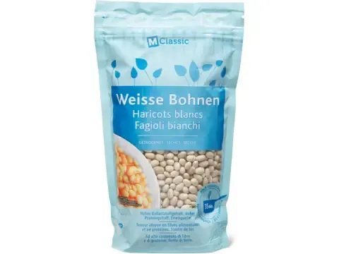 M-Classic · Haricots blancs · secs 500g
