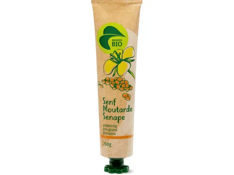 Moutarde · Bio, gros grains, végétalien 200g