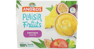 Andros · Compote · Exotique, Sans sucre ajouté, végétalien 4x100 grammes 4 x 100g