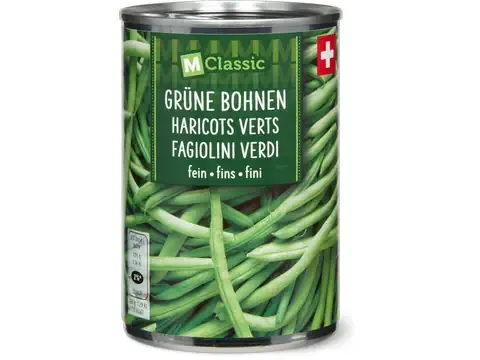 M-Classic · Haricots verts · fins 210g