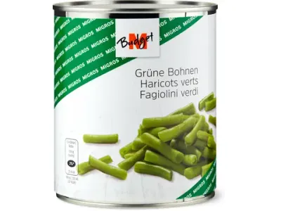 M-Budget · Haricots verts · coupés 440g