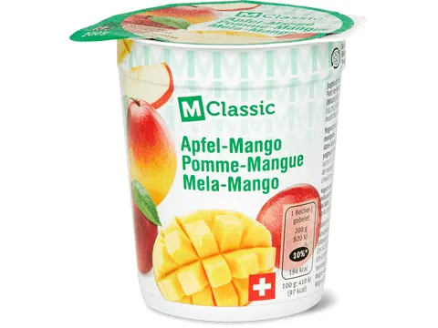 M-Classic · Yogourts · Pomme, mangue 200g
