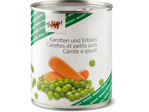 M-Budget · Carottes et petits pois 540g