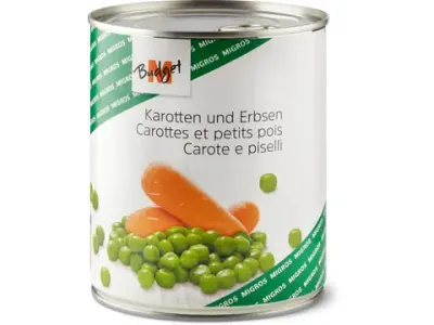 M-Budget · Carottes et petits pois 540g