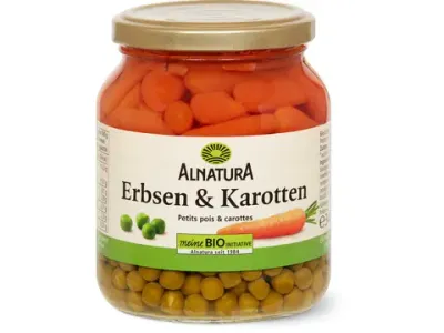Alnatura · Petits pois et carottes · Bio 220g