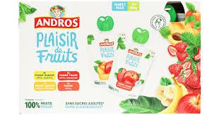 Andros · Pack familial compotes · assort., végétalien 12 x 100g