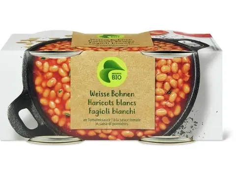 Haricots blancs · Bio, à la sauce tomate, végétalien 2x250g
