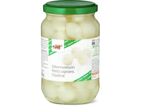 M-Budget · Petits oignons · végétalien 200g