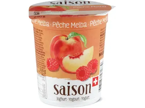 Yogourt de saison · Pêche Melba 200g