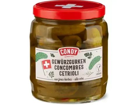 Condy · Concombres suisses · végétalien 520g