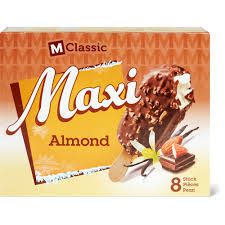 M-Classic · Glace en bâtonnet Maxi · Almond 8 x 120ml