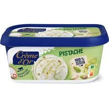Crème d'or · Glace en bac · Pistache 1l