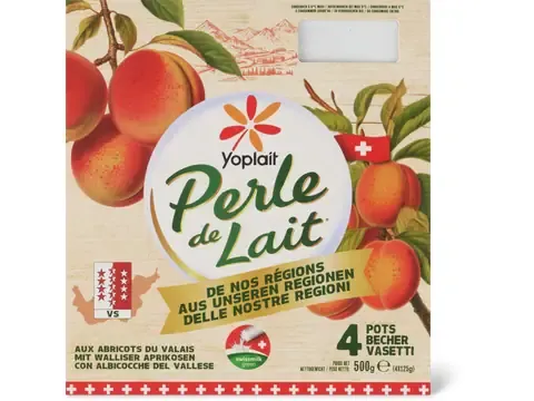 Perle de Lait · Spécialité laitière · Abricot 4 x 125g
