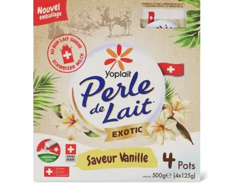 Perle de Lait · Spécialité laitière · Vanille 4 x 125g