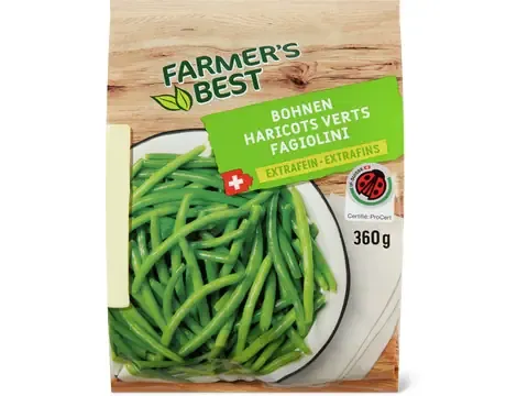Farmer's Best · Haricots · IP-SUISSE, extrafins 360g