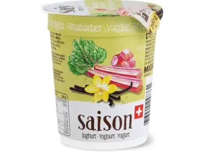 Yogourt de saison · Rhubarbe et vanille 200g