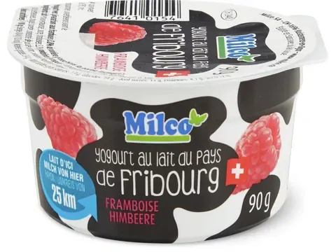 Yogourt au lait de la Gruyère · Framboise 90g
