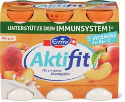 Emmi Aktifit · Yogourt à boire · Pêche 6 x 65ml