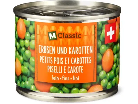 M-Classic · Petits pois et carottes · fins 125g