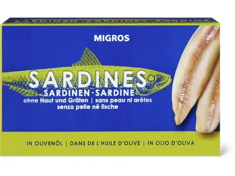 Sardines · sans peau ni arêtes, à l'huile 85g