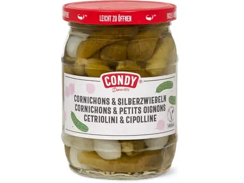 Condy · Cornichons &amp; Petits oignons · végétalien 315g