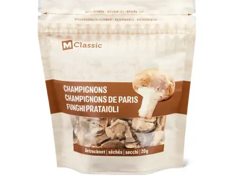 M-Classic · Champignons de Paris · séchés 20g