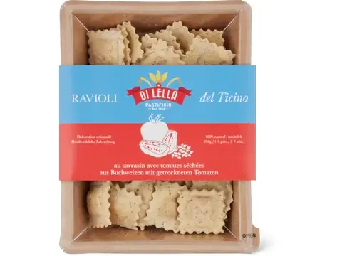 Di Lella · Raviolis Tessin sarrasin tomate 250g