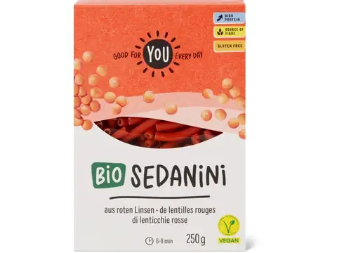 You · Sedanini · Bio, de lentilles, végétalien, sans gluten 250g