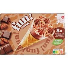 Fun · Cornets · Chocolat 8 x 145ml