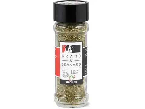 Grand San Bernard · Mélange d'épices · Bio, Fines herbes pour salade 25g