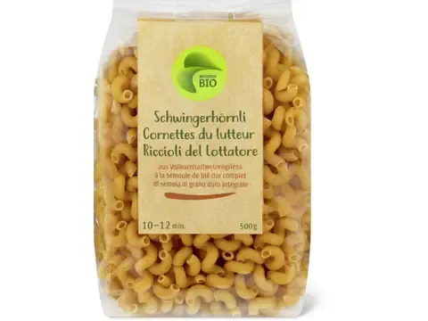 Cornettes du lutteur blé complet · Bio 500g