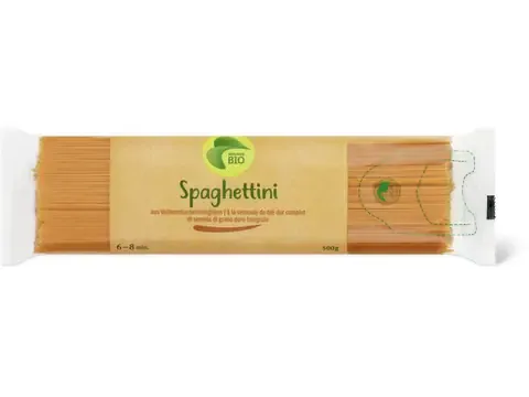 Spaghettinis au blé complet · Bio