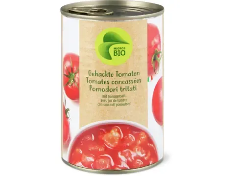 Tomates concassées · Bio, avec jus de tomate 400g