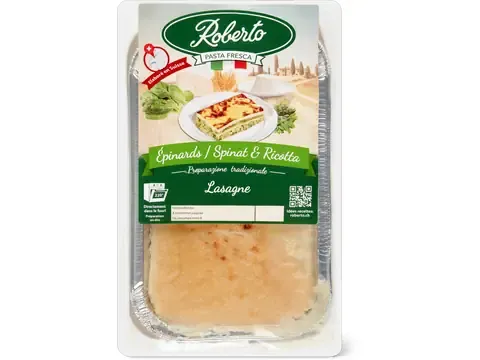 Roberto · Lasagnes aux épinards et à la ricotta 450g