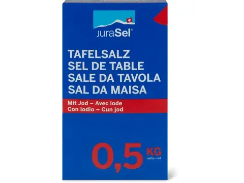 Jura Sel · Sel de table · iodé 500g