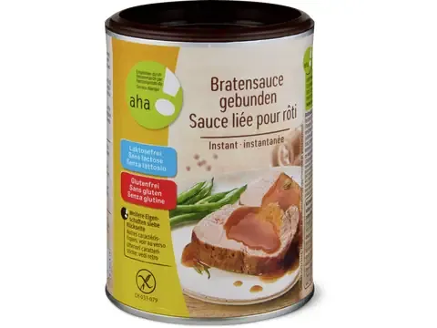 Sauce liée pour rôti · aha!, instantanée, sans gluten, sans lactose 200g