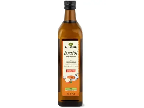 Alnatura · Huile de tournesol   · Bio, résistante à des températures très élevées 750ml