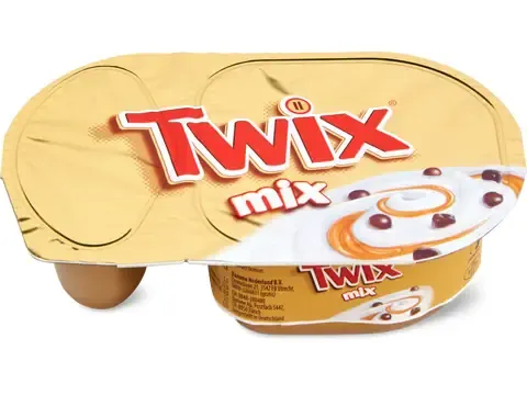 Twix Mix · Yogourt · Sauce caramel &amp; perles Twix 120g