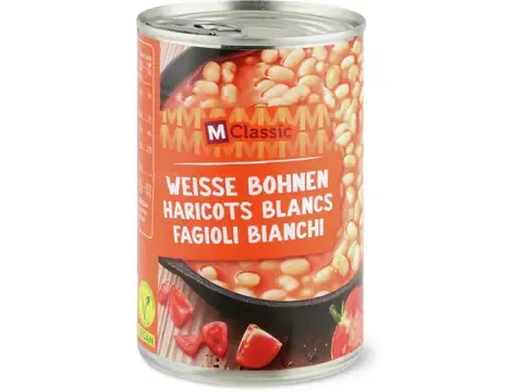 M-Classic · Haricots blancs · à la sauce tomate, végétalien 420g