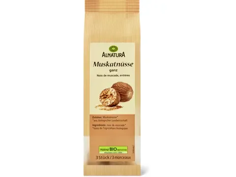 Alnatura · Noix de muscade · Bio, entières 3x4g
